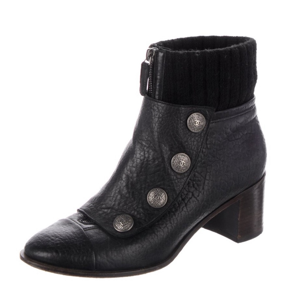 Chanel 2013 Interlocking CC Logo Boots